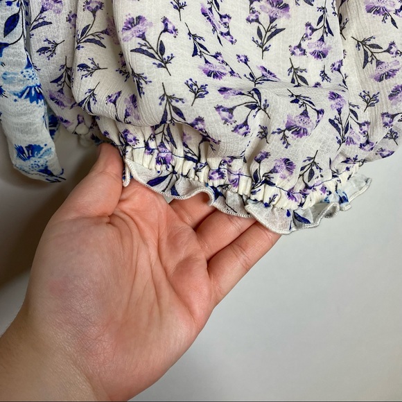 Free People Rose Valley Off the Shoulder Blouse M - Picture 11 of 13